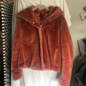 Rose Gold fuzzy jacket